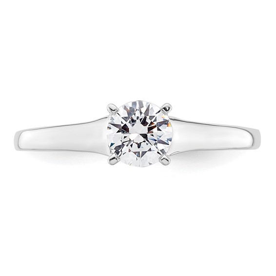 14k White Gold 1/2 carat (5.20 mm) 4-Prong Round Solitaire Engagement Ring Mounting