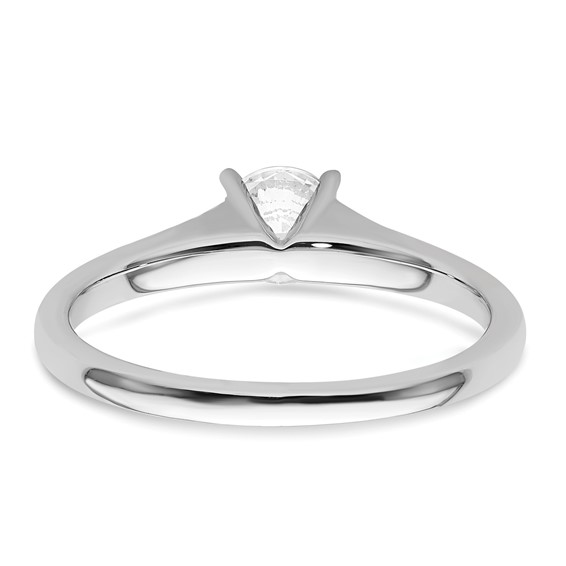 14k White Gold 1/2 carat (5.20 mm) 4-Prong Round Solitaire Engagement Ring Mounting
