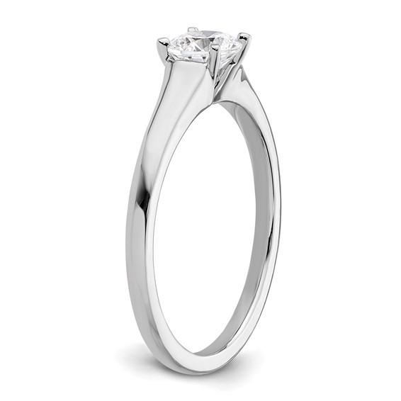 14k White Gold 1/2 carat (5.20 mm) 4-Prong Round Solitaire Engagement Ring Mounting