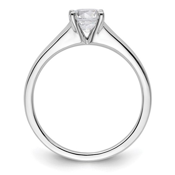 14k White Gold 3/4 carat (5.80 mm) 4-Prong Round Solitaire Engagement Ring Mounting