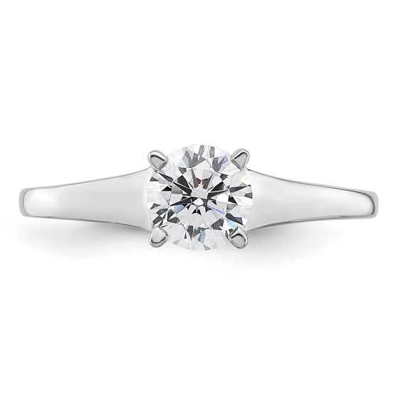 14k White Gold 3/4 carat (5.80 mm) 4-Prong Round Solitaire Engagement Ring Mounting