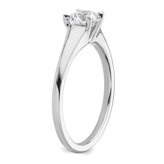 14k White Gold 3/4 carat (5.80 mm) 4-Prong Round Solitaire Engagement Ring Mounting