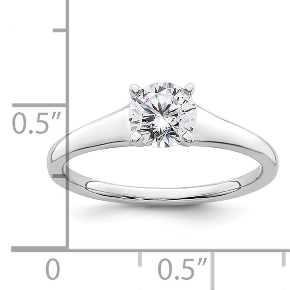 14k White Gold 3/4 carat (5.80 mm) 4-Prong Round Solitaire Engagement Ring Mounting
