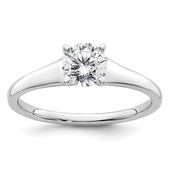 14k White Gold 3/4 carat (5.80 mm) 4-Prong Round Solitaire Engagement Ring Mounting