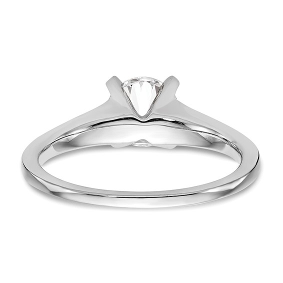 14k White Gold 1 carat (6.50 mm) 4-Prong Round Solitaire Engagement Ring Mounting