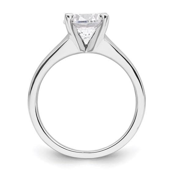 14k White Gold 2 carat (8.20 mm) 4-Prong Round Solitaire Engagement Ring Mounting