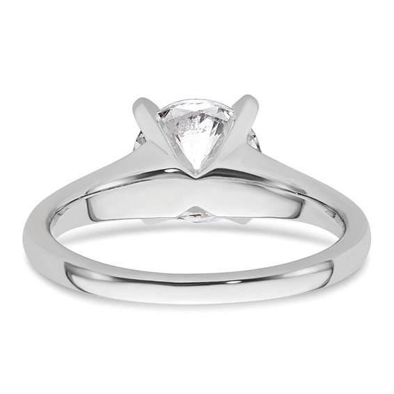 14k White Gold 2 carat (8.20 mm) 4-Prong Round Solitaire Engagement Ring Mounting