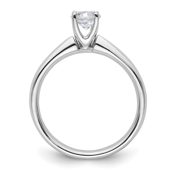 14k White Gold 1/2 carat (5.20 mm) 4-Prong Round Solitaire Engagement Ring Mounting