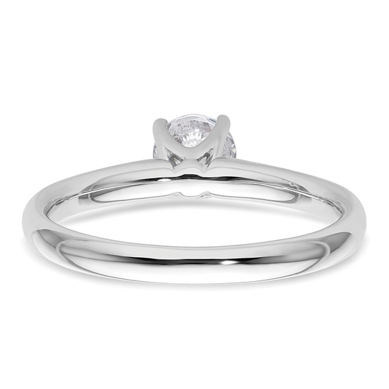 14k White Gold 1/2 carat (5.20 mm) 4-Prong Round Solitaire Engagement Ring Mounting