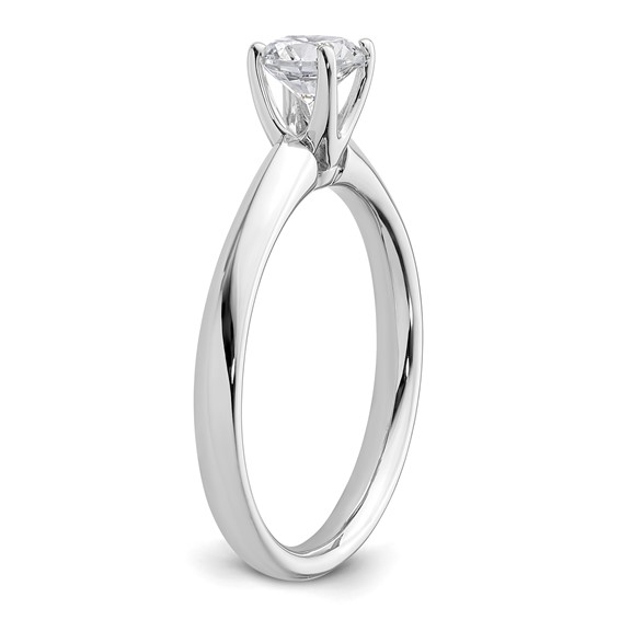 14k White Gold 1/2 carat (5.20 mm) 4-Prong Round Solitaire Engagement Ring Mounting