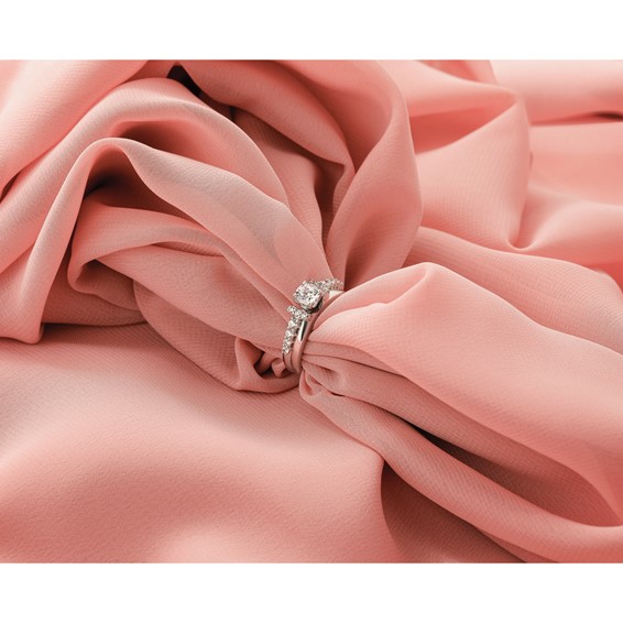 14k White Gold 1/2 carat (5.20 mm) 4-Prong Round Solitaire Engagement Ring Mounting