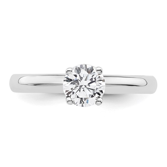 14k White Gold 3/4 carat (5.80 mm) 4-Prong Round Solitaire Engagement Ring Mounting
