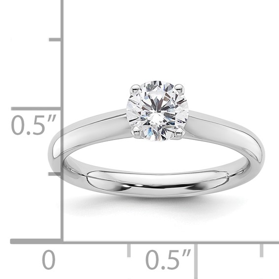 14k White Gold 3/4 carat (5.80 mm) 4-Prong Round Solitaire Engagement Ring Mounting
