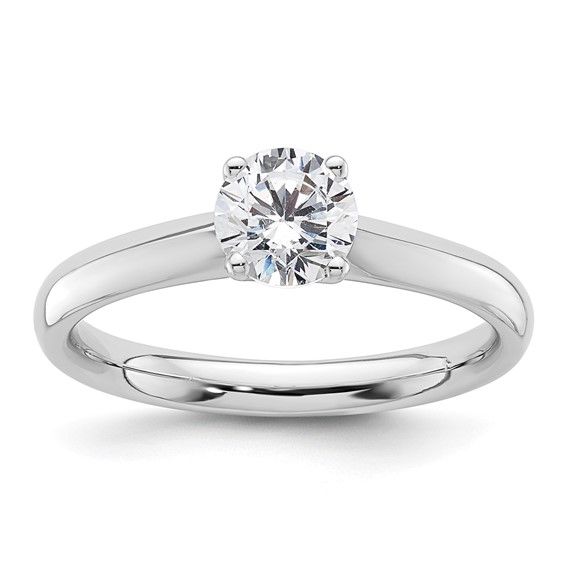 14k White Gold 3/4 carat (5.80 mm) 4-Prong Round Solitaire Engagement Ring Mounting