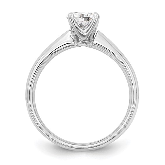 14k White Gold 1 carat (6.50 mm) 4-Prong Round Solitaire Engagement Ring Mounting