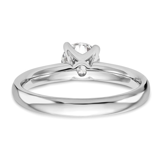 14k White Gold 1 carat (6.50 mm) 4-Prong Round Solitaire Engagement Ring Mounting