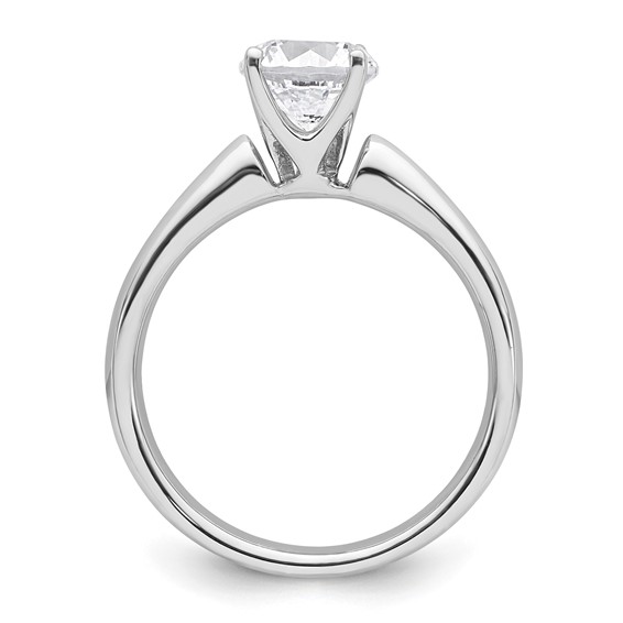 14k White Gold 1.25 carat (7.00 mm) 4-Prong Round Solitaire Engagement Ring Mounting