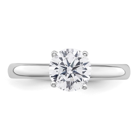 14k White Gold 1.25 carat (7.00 mm) 4-Prong Round Solitaire Engagement Ring Mounting