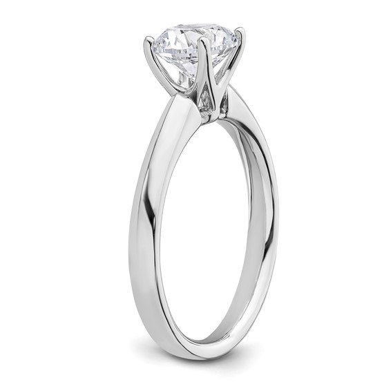 14k White Gold 1.25 carat (7.00 mm) 4-Prong Round Solitaire Engagement Ring Mounting