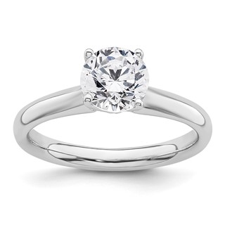 14k White Gold 1.25 carat (7.00 mm) 4-Prong Round Solitaire Engagement Ring Mounting