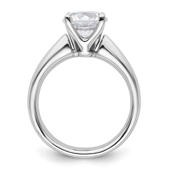14k White Gold 2 carat (8.20 mm) 4-Prong Round Solitaire Engagement Ring Mounting