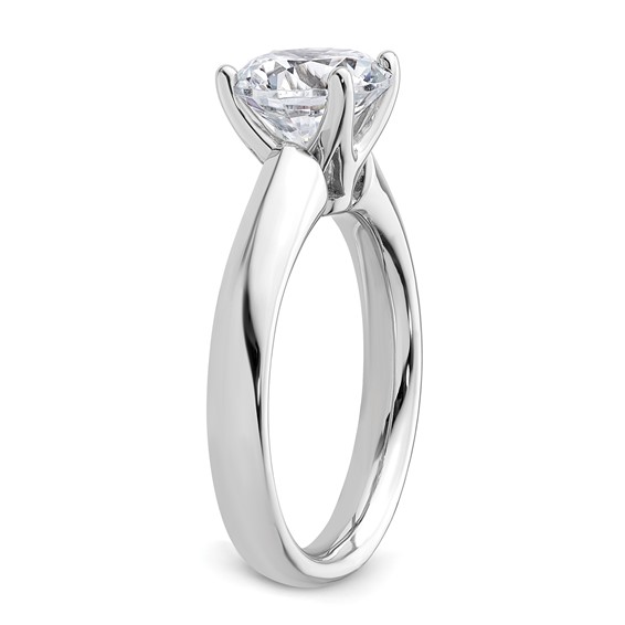 14k White Gold 2 carat (8.20 mm) 4-Prong Round Solitaire Engagement Ring Mounting