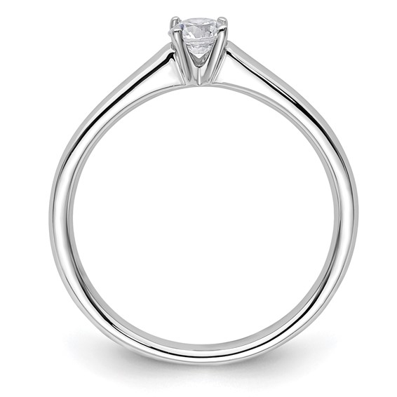 14k White Gold 1/4 carat (4.10 mm) 4-Prong Round Solitaire Engagement Ring Mounting