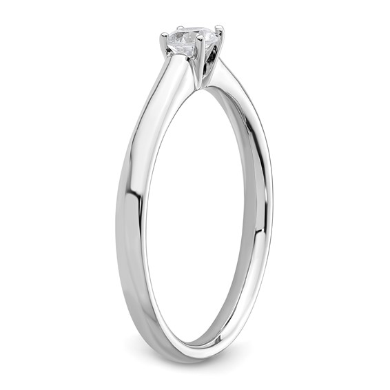 14k White Gold 1/4 carat (4.10 mm) 4-Prong Round Solitaire Engagement Ring Mounting