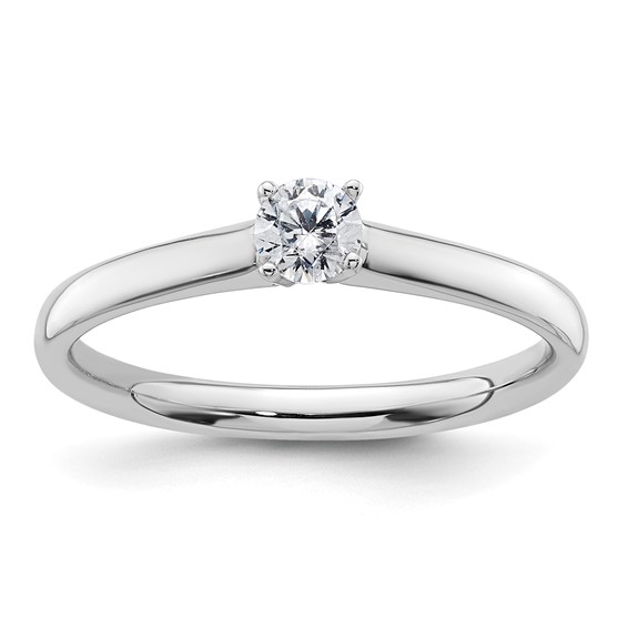 14k White Gold 1/4 carat (4.10 mm) 4-Prong Round Solitaire Engagement Ring Mounting