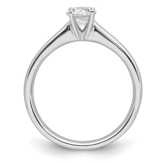 14k White Gold 1/2 carat (5.20 mm) 4-Prong Round Solitaire Engagement Ring Mounting