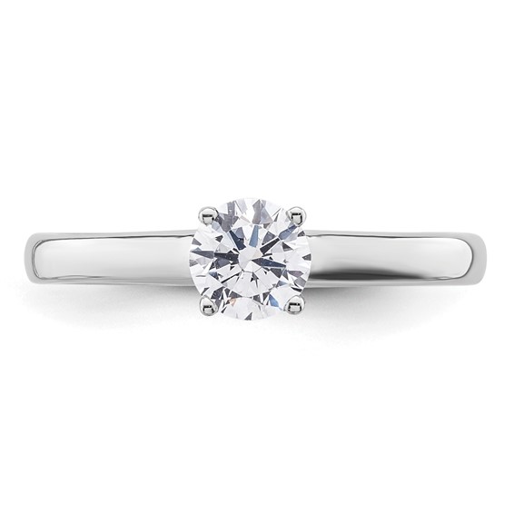 14k White Gold 1/2 carat (5.20 mm) 4-Prong Round Solitaire Engagement Ring Mounting