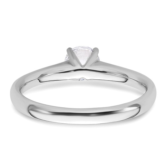 14k White Gold 1/2 carat (5.20 mm) 4-Prong Round Solitaire Engagement Ring Mounting