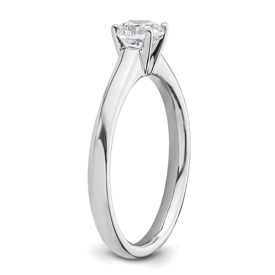 14k White Gold 1/2 carat (5.20 mm) 4-Prong Round Solitaire Engagement Ring Mounting