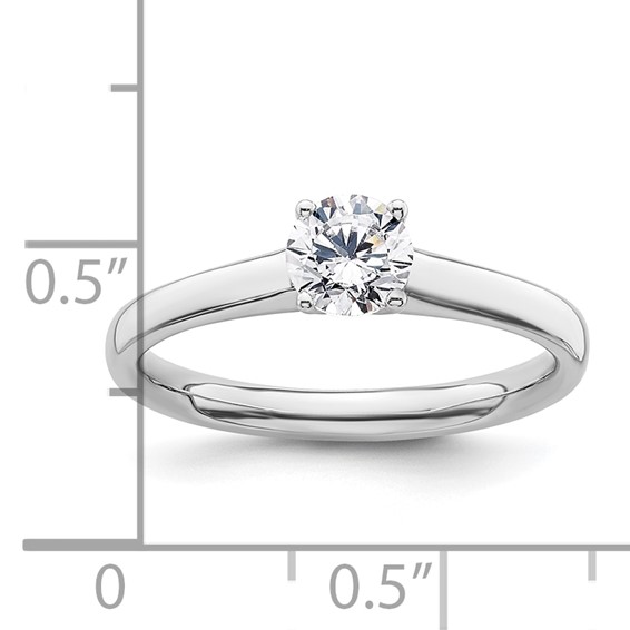 14k White Gold 1/2 carat (5.20 mm) 4-Prong Round Solitaire Engagement Ring Mounting