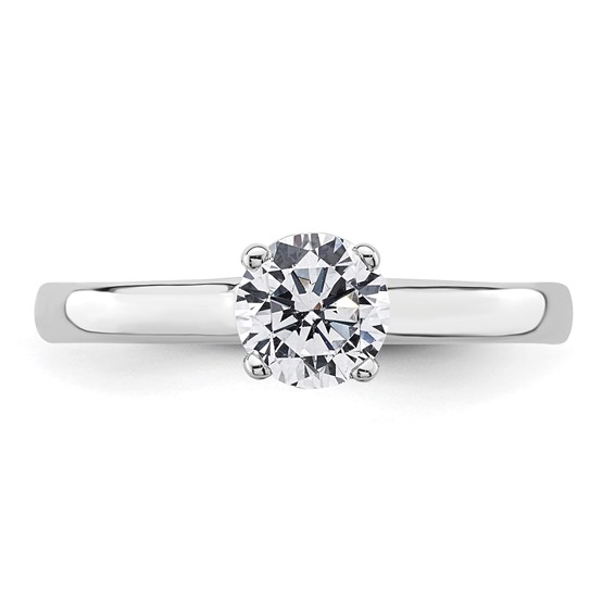 14k White Gold 3/4 carat (5.80 mm) 4-Prong Round Solitaire Engagement Ring Mounting