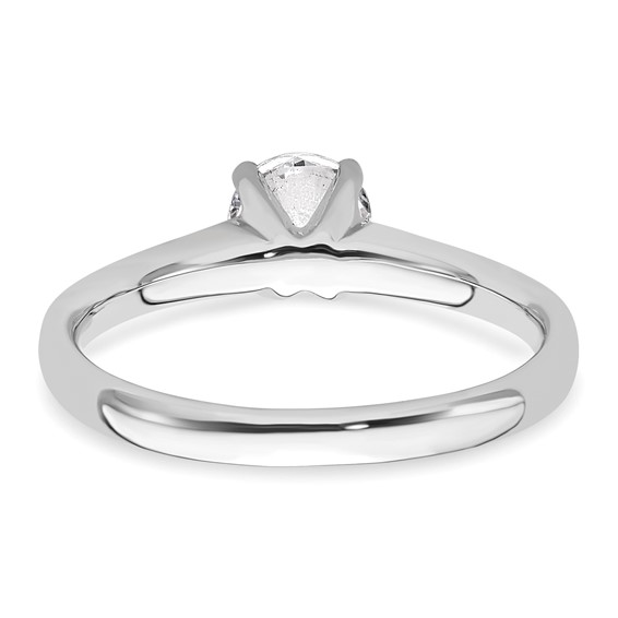 14k White Gold 3/4 carat (5.80 mm) 4-Prong Round Solitaire Engagement Ring Mounting