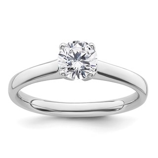 14k White Gold 3/4 carat (5.80 mm) 4-Prong Round Solitaire Engagement Ring Mounting