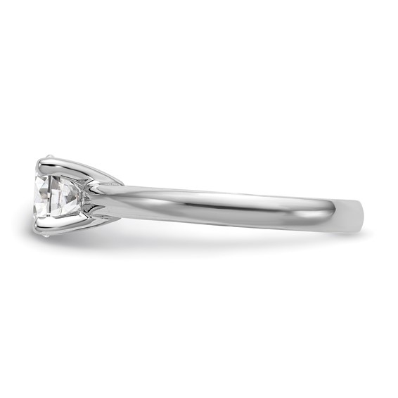 14k White Gold 1 carat (6.50 mm) 4-Prong Round Solitaire Engagement Ring Mounting