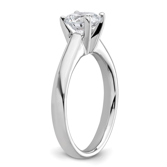 14k White Gold 1.25 carat (7.00 mm) 4-Prong Round Solitaire Engagement Ring Mounting