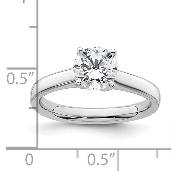 14k White Gold 1.25 carat (7.00 mm) 4-Prong Round Solitaire Engagement Ring Mounting