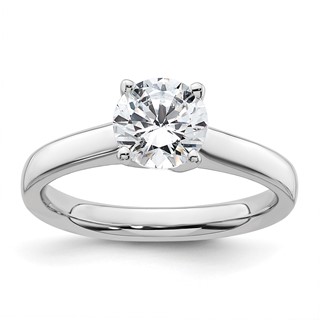14k White Gold 1.25 carat (7.00 mm) 4-Prong Round Solitaire Engagement Ring Mounting