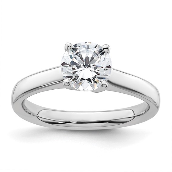 14k White Gold 1.25 carat (7.00 mm) 4-Prong Round Solitaire Engagement Ring Mounting