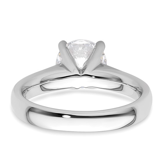 14k White Gold 2 carat (8.20 mm) 4-Prong Round Solitaire Engagement Ring Mounting