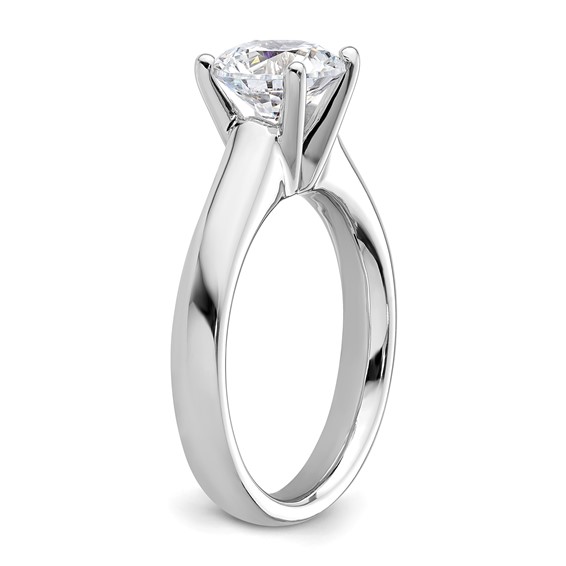 14k White Gold 2 carat (8.20 mm) 4-Prong Round Solitaire Engagement Ring Mounting