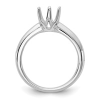 14K White Gold Six-Prong 1 Carat Center Round Solitaire Engagement Ring Mounting view 2