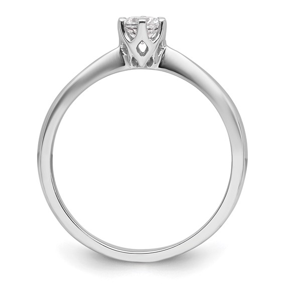 14k White Gold 1/4 carat (4.10 mm) 6-Prong Round Solitaire Engagement Ring Mounting