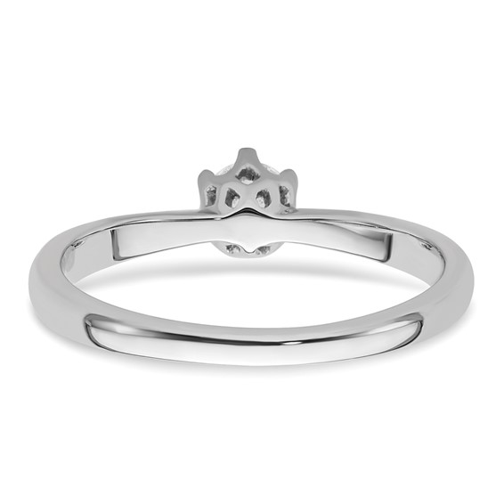 14k White Gold 1/4 carat (4.10 mm) 6-Prong Round Solitaire Engagement Ring Mounting