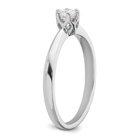 14k White Gold 1/4 carat (4.10 mm) 6-Prong Round Solitaire Engagement Ring Mounting