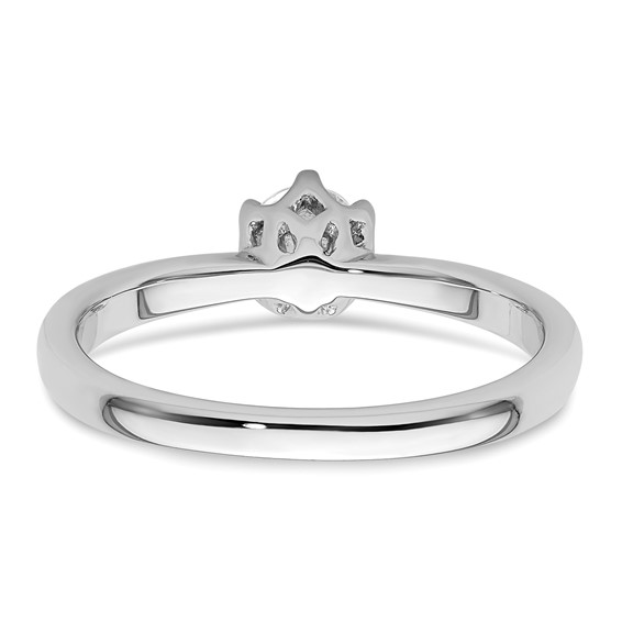 14k White Gold 1/3 carat (4.50 mm) 6-Prong Round Solitaire Engagement Ring Mounting