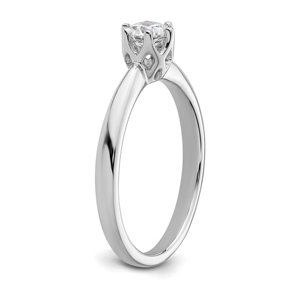 14k White Gold 1/3 carat (4.50 mm) 6-Prong Round Solitaire Engagement Ring Mounting